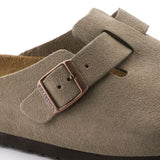 Birkenstock Boston Soft Footbed Suede Leather Clog - Taupe Taupe