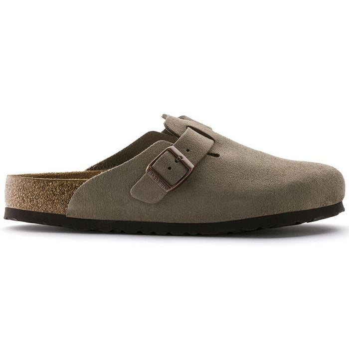 Birkenstock Boston Soft Footbed Suede Leather Clog - Taupe Taupe