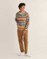 Pendleton Men's Doublesoft Driftwood Hoody Azure/brown stripe