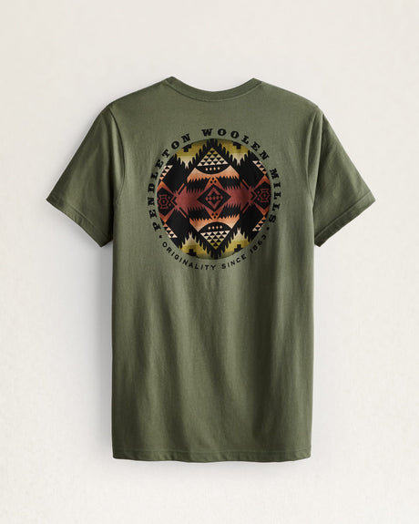 Pendleton Men's Nehalem Circle Graphic Tee Military grn mlti