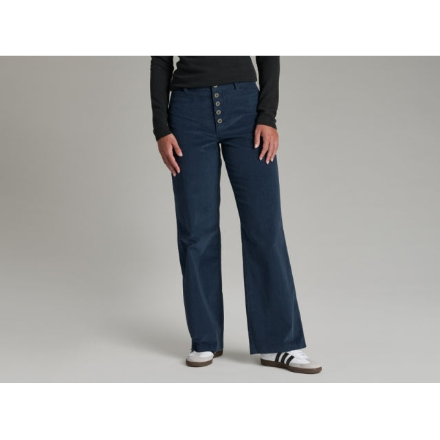 Kuhl Clothing Womens Lydia Cord Wide Leg Metalblue