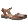 Dansko Women's Rowan Waxy Burnished Mary Jane Sandal - Tan Tan