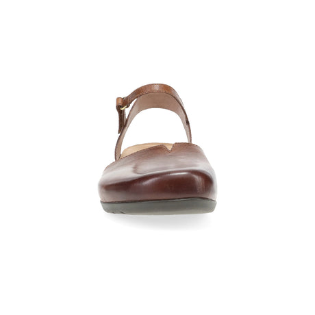 Dansko Women's Rowan Waxy Burnished Mary Jane Sandal - Tan Tan