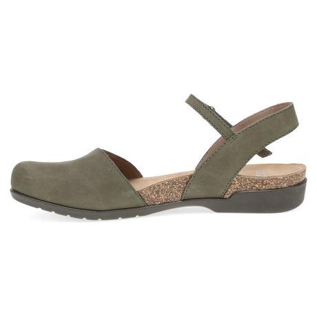 Dansko Women's Rowan Milled Nubuck Mary Jane Sandal - Ivy Ivy