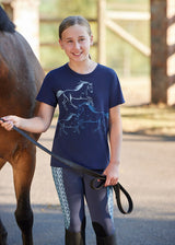 Kerrits Equestrian Apparel Kids Liberty Horse Tee Nightsky