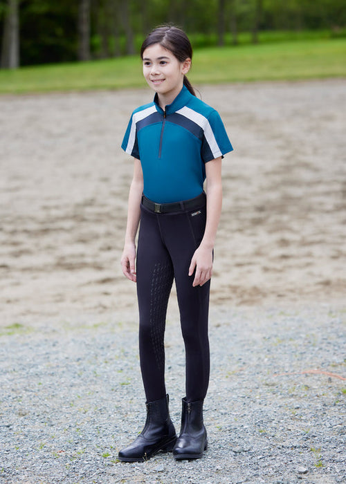 Kerrits Equestrian Apparel Kids Coolcore Silicone Full Leg Riding Tech Tight Black