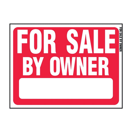 Hy-Ko Real Estate Sign Red/white / 18X24