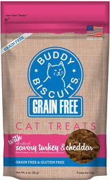 Grain Free Buddy Biscuits for Cats (Savory Turkey & Cheddar) - 3oz / Savory Turkey & Cheddar