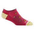 Darn Tough Women's Lucky Lady No Show Lightweight Lifestyle Sock - Cranberry Cranberry