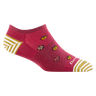 Darn Tough Women's Lucky Lady No Show Lightweight Lifestyle Sock - Cranberry Cranberry