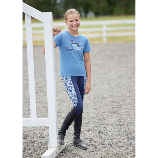Kerrits Kids Performance Knee Patch Tight Ink Painted Horse