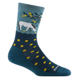 Darn Tough Women's Wild Life Crew Lightweight Sock - Dark Teal Dark Teal