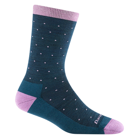 Darn Tough Women's Pin Drop Crew Lightweight Lifestyle Sock - Dark Teal Dark Teal