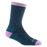 Darn Tough Women's Pin Drop Crew Lightweight Lifestyle Sock - Dark Teal Dark Teal