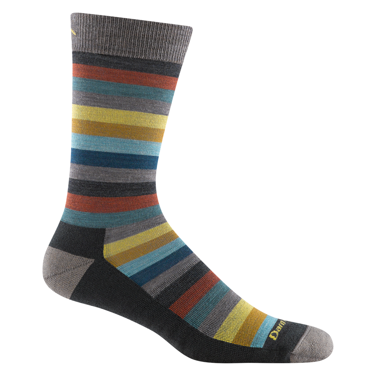 Darn Tough Men's Merlin Crew Lightweight Lifestyle Sock - Charcoal Charcoal