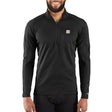 Carhartt Men's Force Midweight Micro-grid Base Layer Quarter-zip Pocket Top