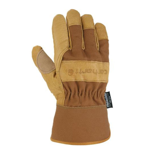 Carhartt Insulated Grain Leather Safety Cuff Work Glove Brown