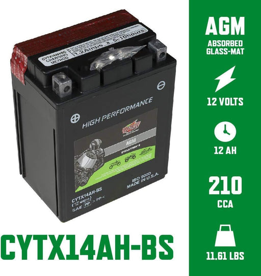 Interstate Batteries 12v 12ah Cycle-tron Ii Rechargeable Powersports Battery - 210 Cca