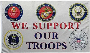 Ace World We Support Our Troops 3x5' Flag