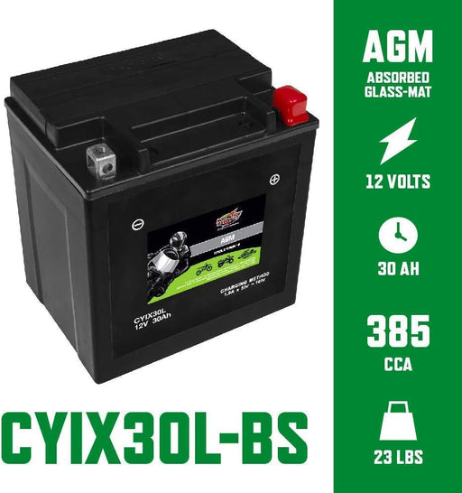Interstate Batteries 12v 30ah Cycle-tron Ii Powersports Battery - 385 Cca