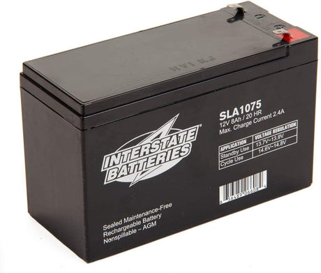 Interstate Batteries 12v 8ah Power Patrol Sealed Lead Acid Battery F1 Terminal