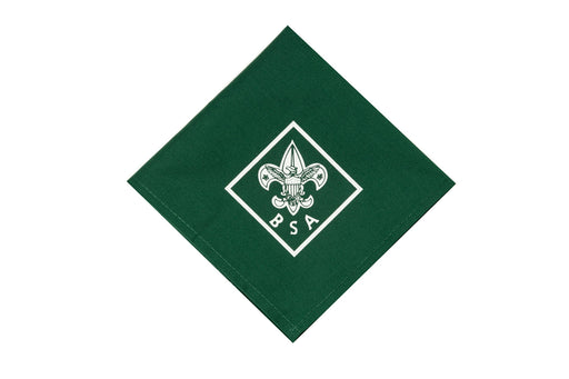 Boy Scouts of America BSA Universal Emblem Printed Neckerchief, Green Green