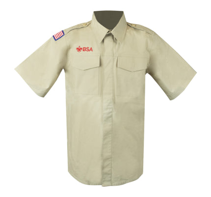 Boy Scouts of America Men's Scouts BSA Uniform Short Sleeve Shirt Khaki