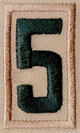 Boy Scouts of America Scouts BSA Unit Numeral - 5 Green