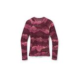 Smartwool Women's Classic Thermal Merino Base Layer Pattern Crew Festive Fuchsia Mountain Scape