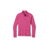 Smartwool Women's Classic Thermal Merino Base Layer 1/4 Zip Festive Fuchsia Heather