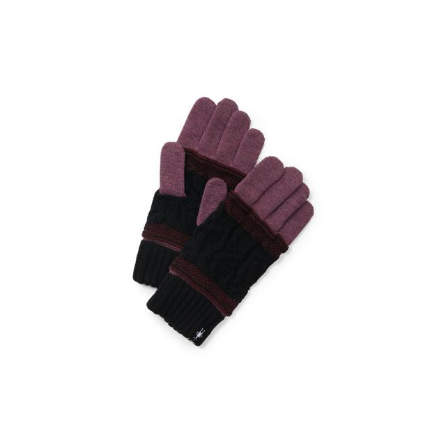 Smartwool Popcorn Cable Glove Black Cherry