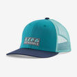 Patagonia Kids' Trucker Hat - Chasing Peaks: Belay Blue Chasing Peaks: Belay Blue