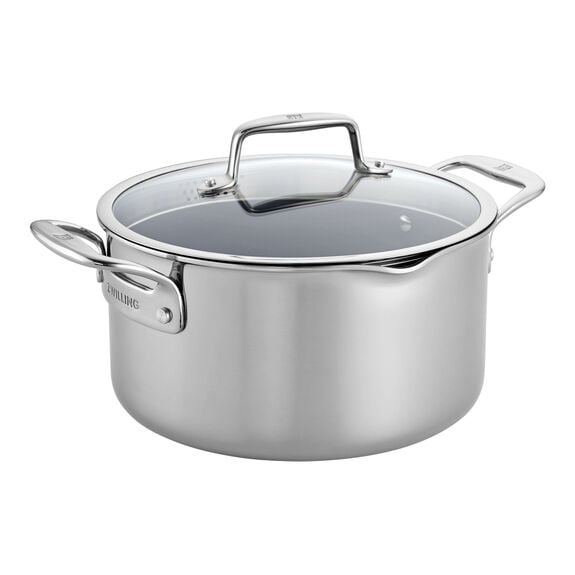 Zwilling Clad CFX 6 QT Non-Stick Stainless Steel Ceramic Dutch Oven