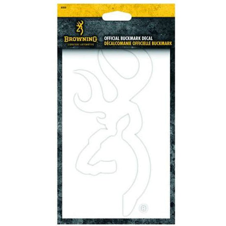 6-inch Browning Buckmark Vinyl Decal - White