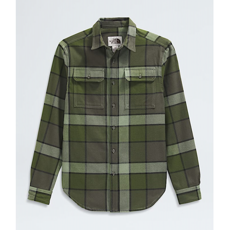 The North Face Mens Arroyo Flannel Shirt Plaid Tpe grn mcro sml pld