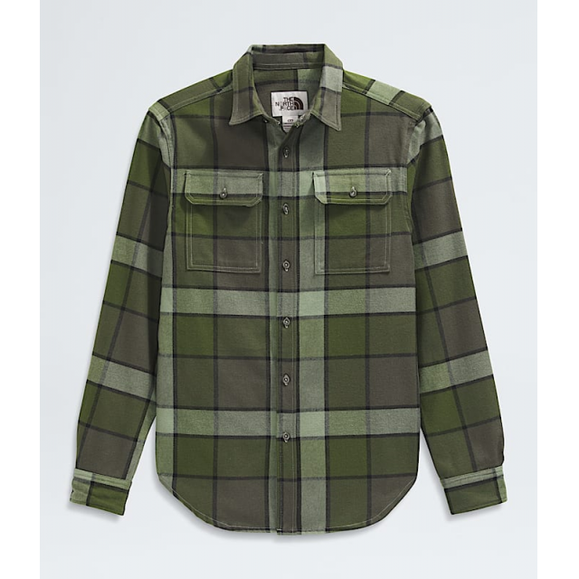 The North Face Mens Arroyo Flannel Shirt Plaid Tpe grn mcro sml pld