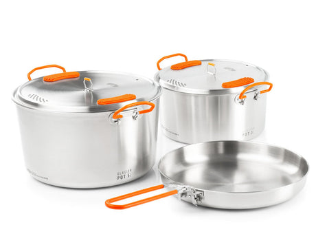 Gsi Outdoors Glacier Base Camper Cookset Ss Lg Ss