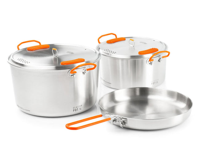 Gsi Outdoors Glacier Base Camper Cookset Ss Lg Ss