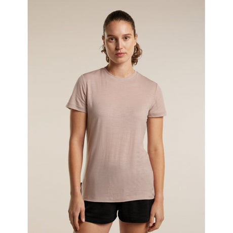 Icebreaker Womens Merino 150 Tech Lite Ss Tee Pink Quartz