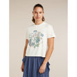 Icebreaker Womens Merino 150 Tech Lite Ss Crop Tee Nz Flora Ecru Hthr