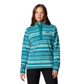 Columbia Womens Benton Springs Printed Half Snap Fleece Pullover - River Blue Beached River Blue Beached