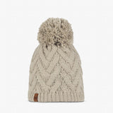 Buff Knitted & Polar Beanie Caryn Ecru