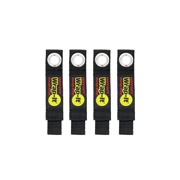 Wrap It 7-inch Heavy-Duty Storage Straps - 4 Pack Black /  / 4PK