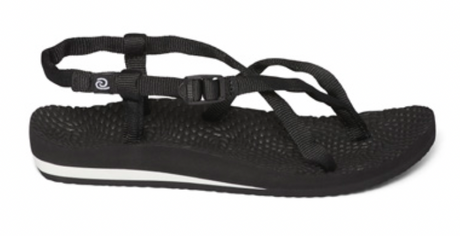 Rafters Women's Caribbean Strap Solid Sandal Black