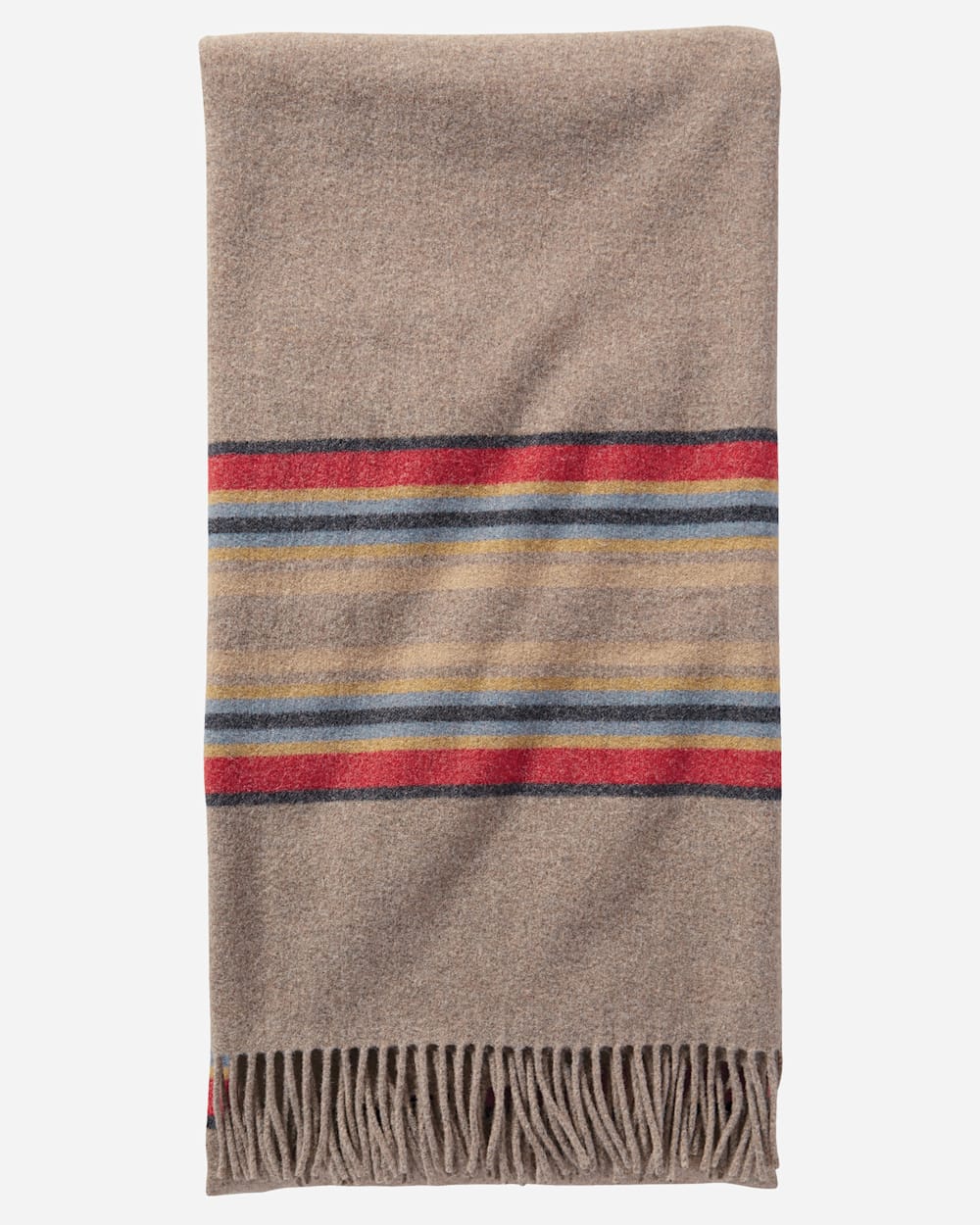 Pendleton Stripe 5th Avenue Merino Throw Mineral umber