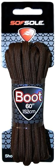 Sof Sole Round Boot Laces Brown
