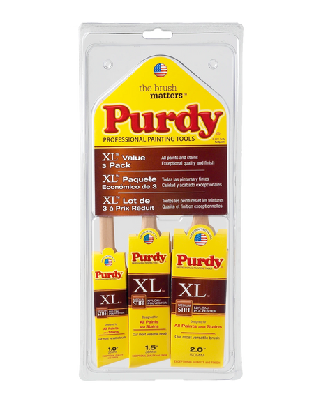 Purdy XL Paint Brush Value Pack - 3 Piece Kit