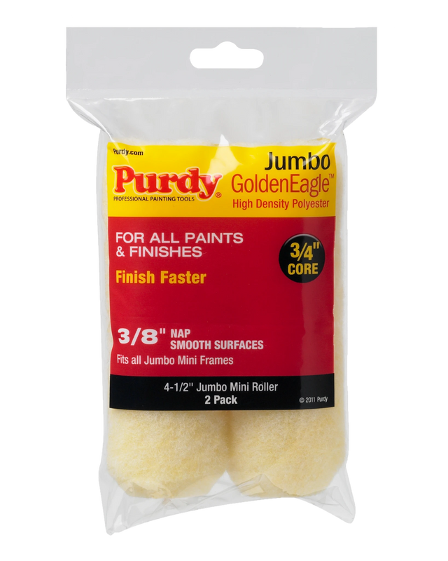 Purdy Golden Eagle Jumbo Mini Roller 4-1/2 x 3/8 in. - 2 Pack 4-1/2 in. / 3/8 in. / 3/4 in.