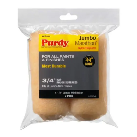 Purdy Marathon Jumbo Mini Roller Cover 4-1/2 x 3/4 in. - 2 Pack 4-1/2 in. / 3/4 in. / 1-1/2 in.