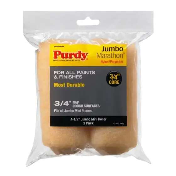 Purdy Marathon Jumbo Mini Roller Cover 4-1/2 x 3/4 in. - 2 Pack 4-1/2 in. / 3/4 in. / 1-1/2 in.